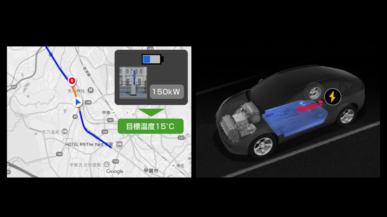 ナビリンク機能による昇温制御