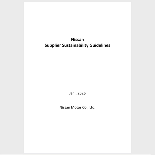 Nissan Supplier Sustainability Guidelines