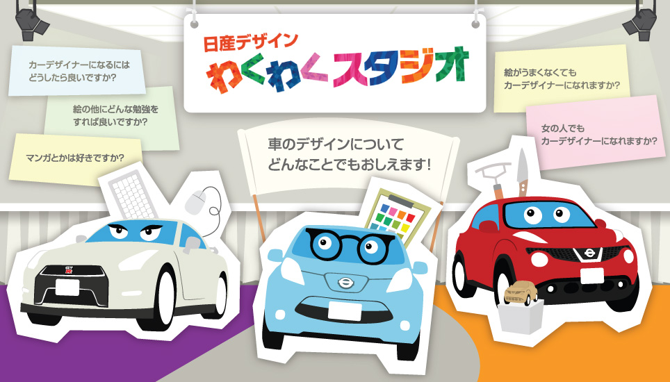 クルマのデザインについてどんなことでもおしえます! - 日産デザインわくわくスタジオ