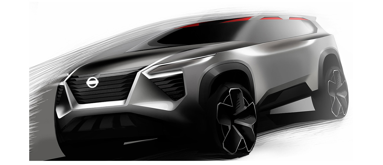 ラーズ・トーバートによるコンセプトカー「Xmotion」のスケッチ